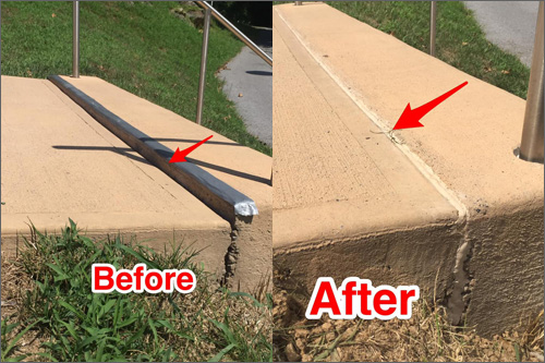 polyurethane foam stabilizing and lifting concrete slab